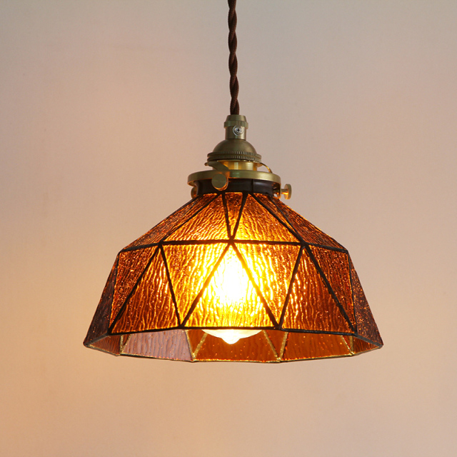 Vintage Style 1 Light Tiffany Glass Pendant For Dining Room Kitchen Island