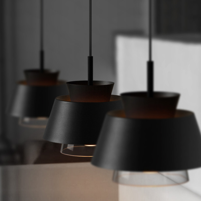Modern 1 Mini Metal/Glass Haning Pendant Light in Black/White for Dining Room/Living Room/Restaurant