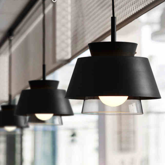 Modern 1 Mini Metal/Glass Haning Pendant Light in Black/White for Dining Room/Living Room/Restaurant