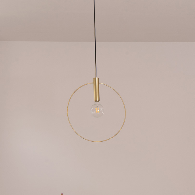 Contemporary Style Simple 1 Light LED Circle Ring Geometry Pendant for Dining Room