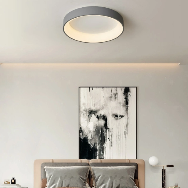 Minimalist LED Flush Mount Ceiling Light Hollowed Large Metal Ceiling Lamp Dimmable for Living Room/Dining Room/Bedroom Room