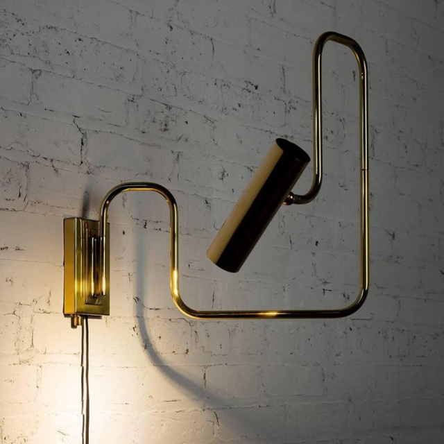 Mid Century Modern 1 Light LED Aisle Corridor Wall Sconce with Gold/Black Iron Finish for Dining Room