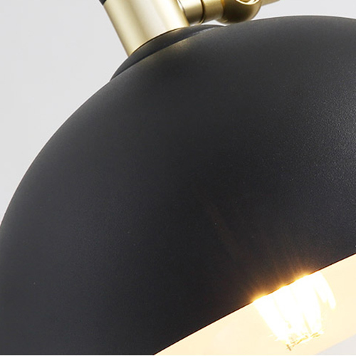 Modern 1 Light Dome Shape Wall Sconce Bedside Sconce in Black/White