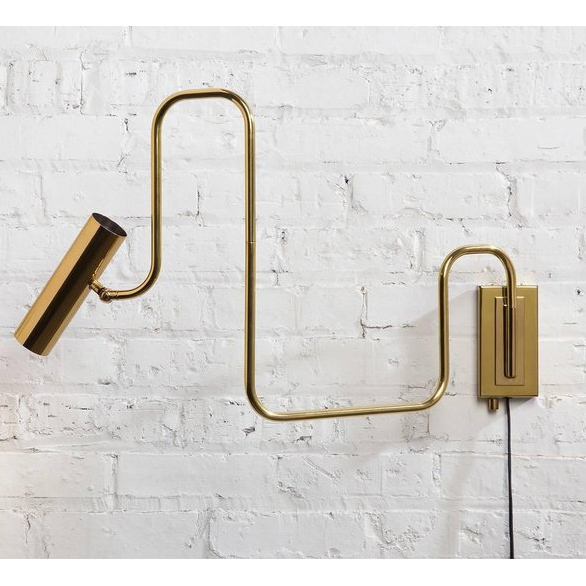 Mid Century Modern 1 Light LED Aisle Corridor Wall Sconce with Gold/Black Iron Finish for Dining Room
