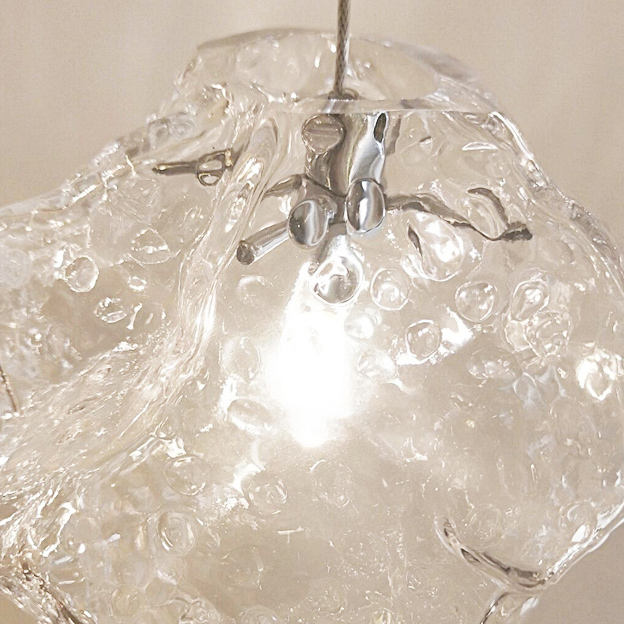 Modern Style Glass Foyer Chandelier Cube Multi-Light Pendant Lamp for Staircase High Ceiling Restaurant Bar Decor