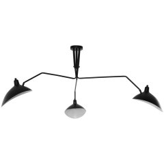 Mid Century Modern 3 Light Stretching Ceiling Light in Black for Living Room Bar Restaurant