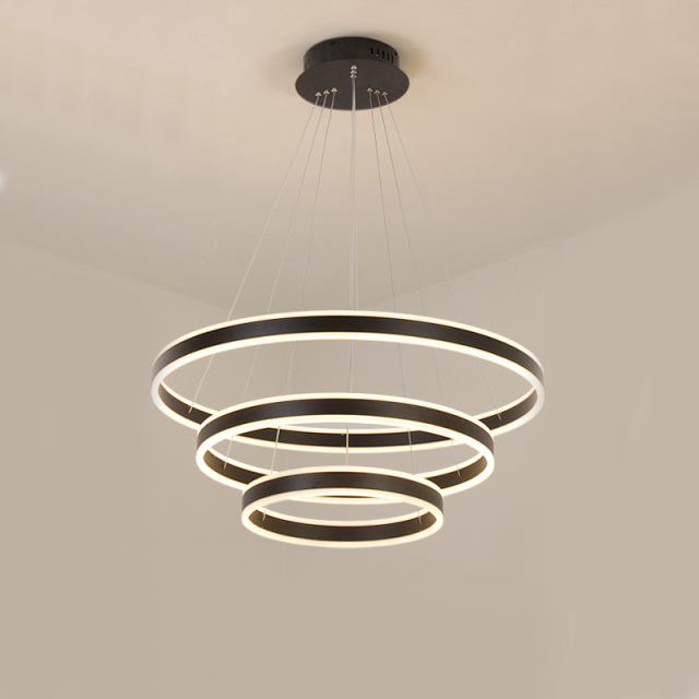 Modern LED Lighting Acrylic Circular Chandelier for Foyer Living Room Dining Room Bedroom