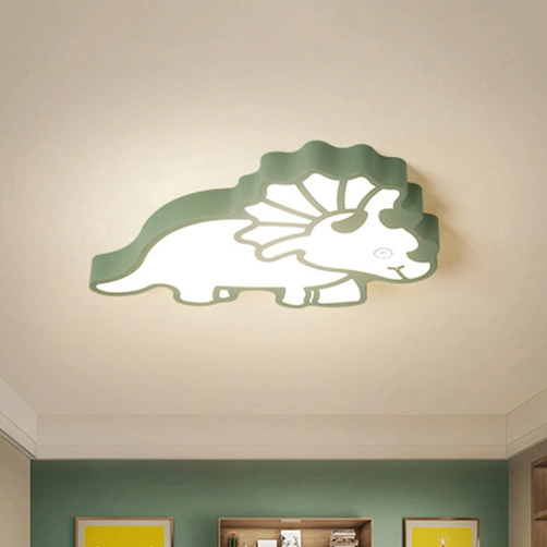 Modern Cool Kid Lighting Dinosaur Flush Mount Ceiling Lamp for Boys and ...