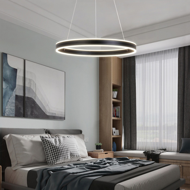 Modern LED Lighting Acrylic Circular Chandelier for Foyer Living Room Dining Room Bedroom