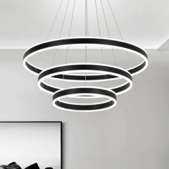 Modern LED Lighting Acrylic Circular Chandelier for Foyer Living Room Dining Room Bedroom