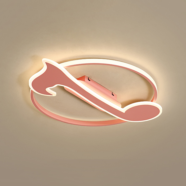 Modern Baby Room LED Ceiling Light Music Note Ambient Light for Nursery Room