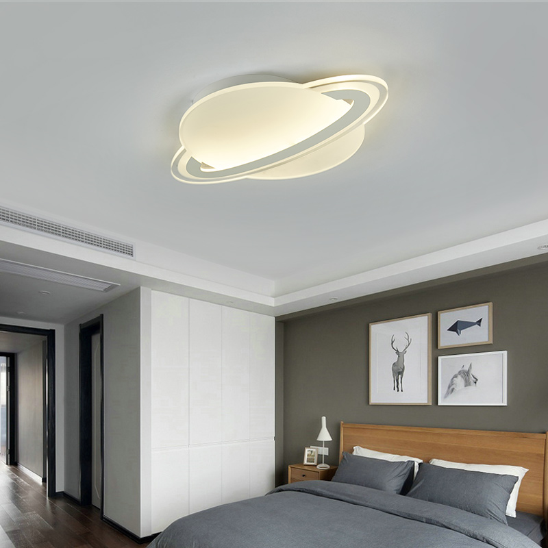 Modern Style Saturn LED Ceiling Lamp for Kid's Room Lighting
