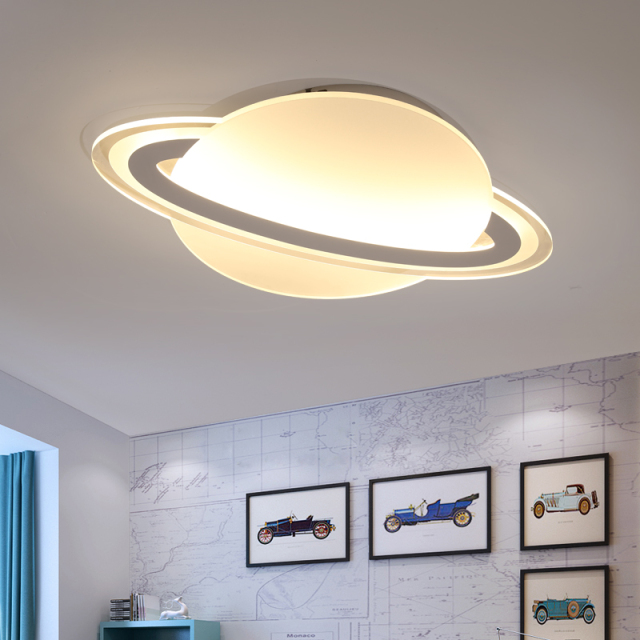 Modern Style Saturn LED Ceiling Lamp for Kid's Room Lighting