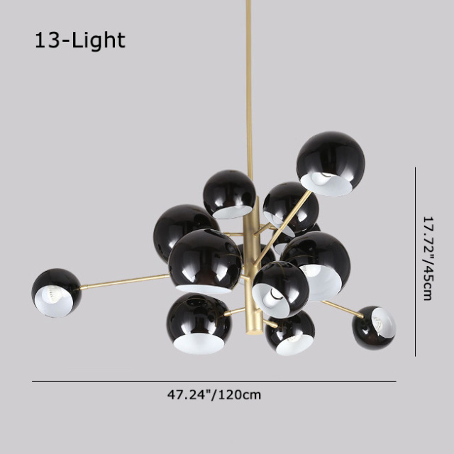 Danish Modern Designer 10-Light Modo Bubble Chandelier for Foyer Dining Room