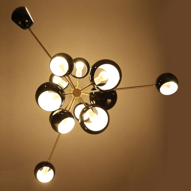 Danish Modern Designer 10-Light Modo Bubble Chandelier for Foyer Dining Room