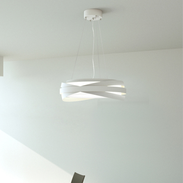 Modern LED Lighting Round Dimmable Pendant Light/Flush Mount, Dual Purpose Lighting for Dining Area Kitchen