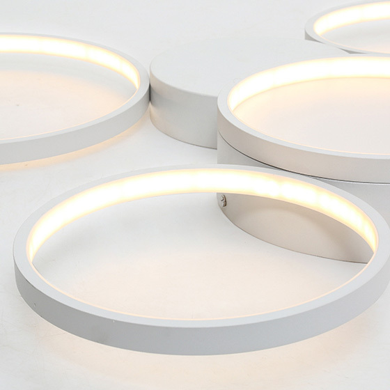 Modern Rings LED Ceiling Lamp Energy Saving Ceiling Lamp for Bedroom