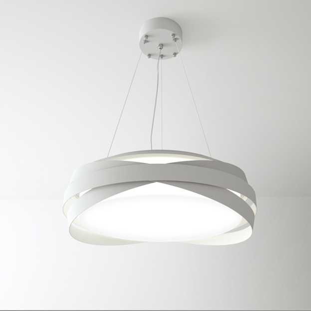 Modern LED Lighting Round Dimmable Pendant Light/Flush Mount, Dual Purpose Lighting for Dining Area Kitchen