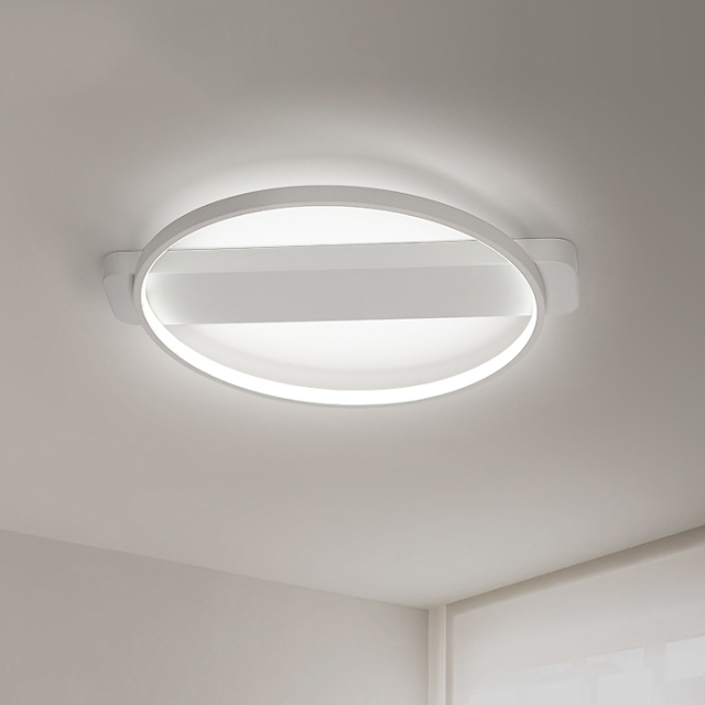 Modern White LED Ring Flush Mount Ceiling Light for Bedroom Kitchen Living Room