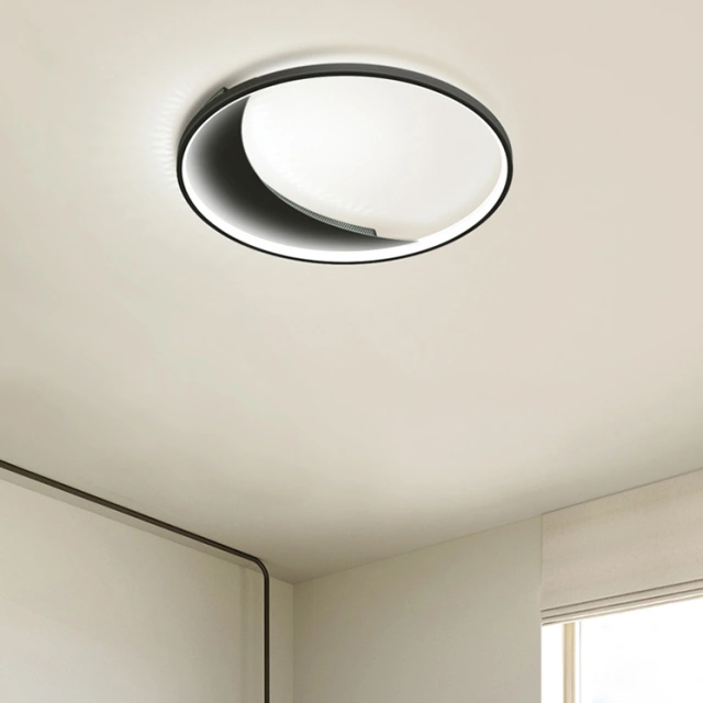 Contemporary Style Half Moon LED Ceiling Light for Kitchen Bedroom Living Area