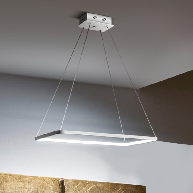 Modern Style 2-Tier Retangle LED Chandelier for Kitchen Island Lighting