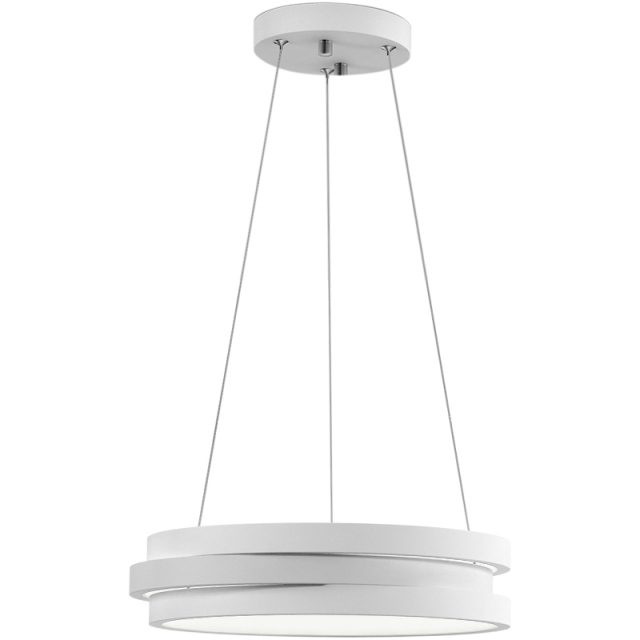 Minimalist Stacked Rings LED Chandelier Circle Hanging Chandelier in White for Kitchen Island Dining Area Lighting