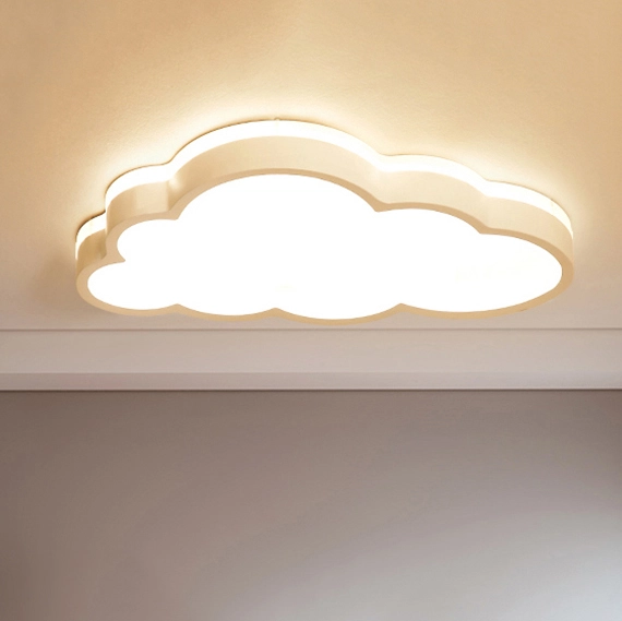 Minimalist LED Cloud Ceiling Flush Mount Dimmable Cool Kid's Room Lighting