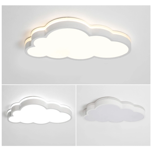 Minimalist LED Cloud Ceiling Flush Mount Dimmable Cool Kid's Room Lighting