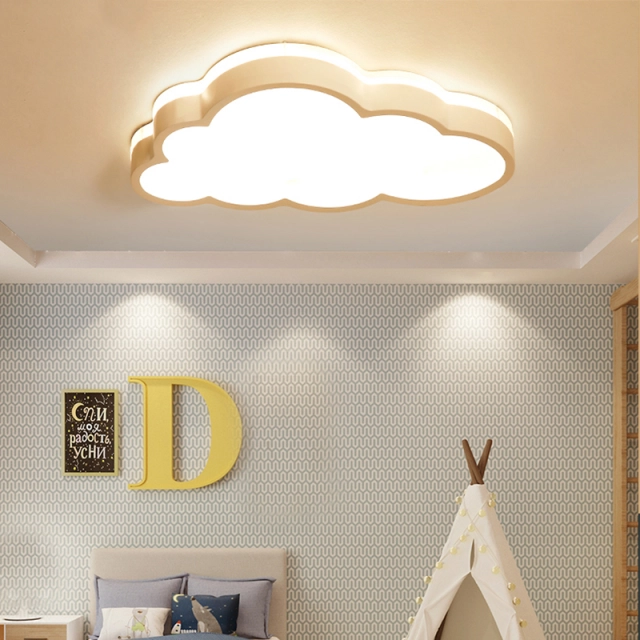 Minimalist LED Cloud Ceiling Flush Mount Dimmable Cool Kid's Room Lighting