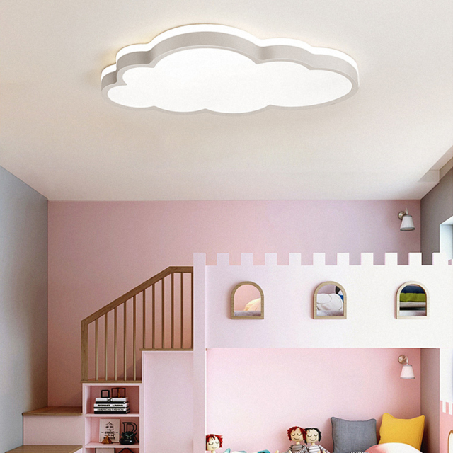 Minimalist LED Cloud Ceiling Flush Mount Dimmable Cool Kid's Room Lighting
