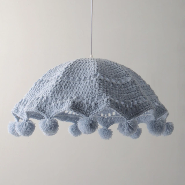 Soft and Cute Hand-woven Cotton Pendant Light for Nursery Lighting Insta Famous Home Decor