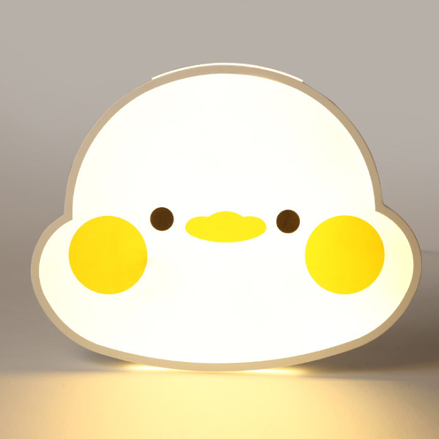 Modern Dimmable LED Cute Duck Flush Mount for Childs' Bedroom Nursery Room