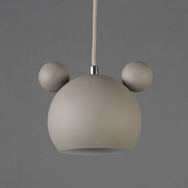 Scandinavian Style 1-Light Mickey Hanging Pendnant Lamp Cute Mini Pendant Light