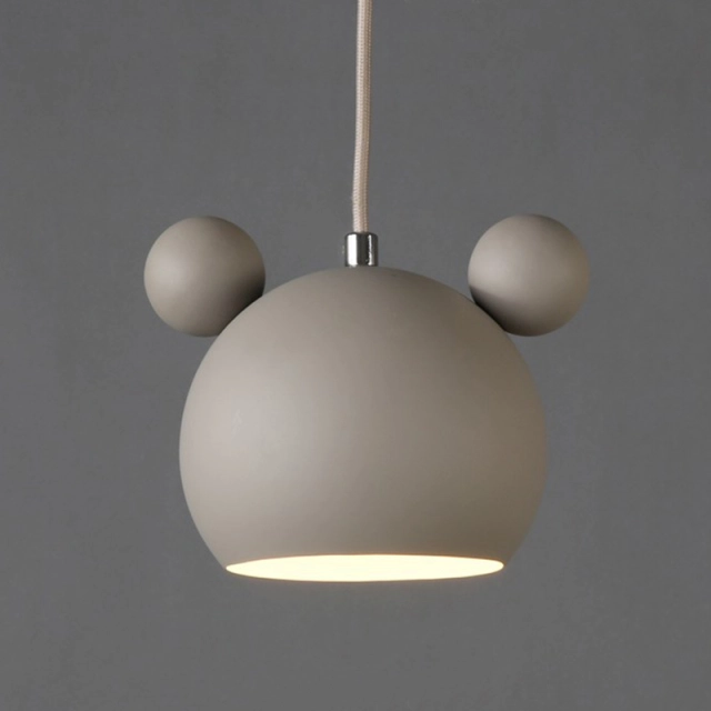 Scandinavian Style 1-Light Mickey Hanging Pendnant Lamp Cute Mini Pendant Light