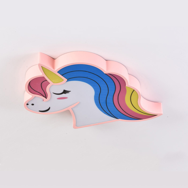 Rainbow Unicorn Horse Dimmable LED Ceiling Light Cool Kid's Lighting Gift