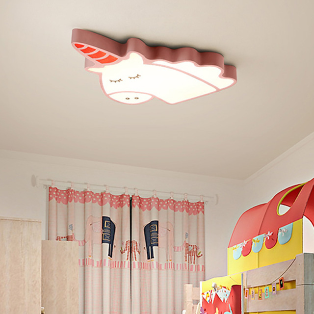 Cool Kid's Lighting LED Unicorn Ceiling Light Dimmable for Nursery/Girl's Room