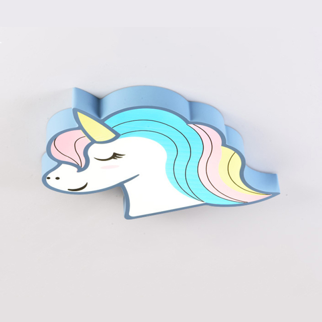 Rainbow Unicorn Horse Dimmable LED Ceiling Light Cool Kid's Lighting Gift