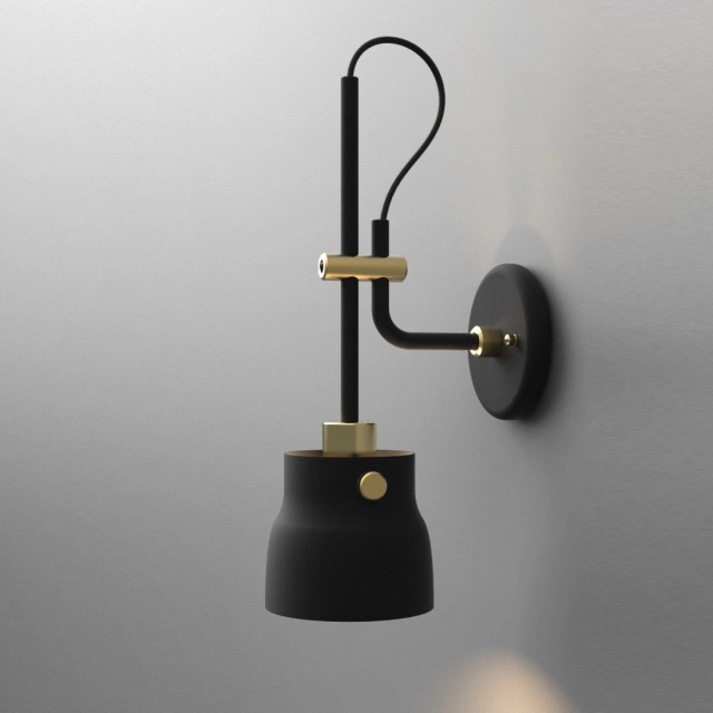 Minimalist Design 1-Light Wall Lamp Mechanical Lamp Height Adjustable