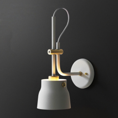 Minimalist Design 1-Light Wall Lamp Mechanical Lamp Height Adjustable