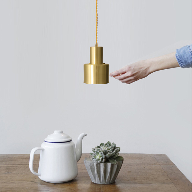 Scandinavian Mini 1-Light Brass Spot Hanging Pendant Lamp Office/bedside Lighting