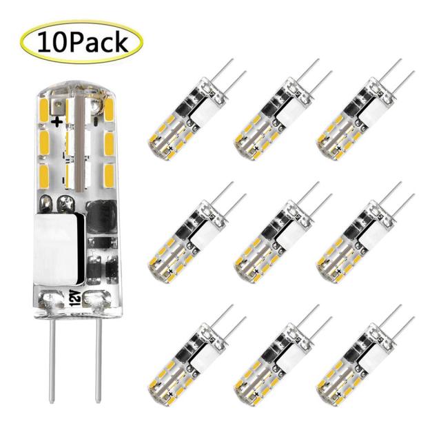 Mini G4 LED Bulb, Dimmable G4 Bulb 110/220V G4 Bi-Pin LED Light Bulb (10 Pack)