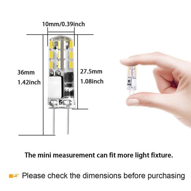 Mini G4 LED Bulb, Dimmable G4 Bulb 110/220V G4 Bi-Pin LED Light Bulb (10 Pack)