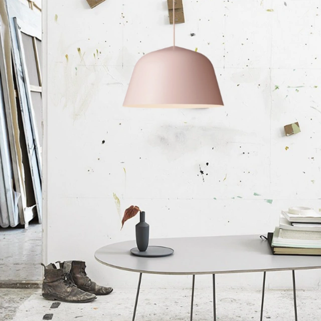 Minimalist White 1 Light Metal Pendant for Dining Room Kitchen Island