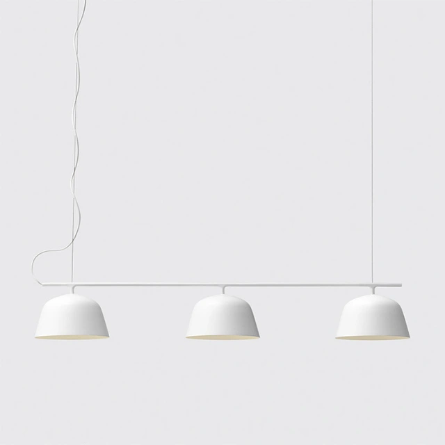 Modern Bell Shape 3-Light Linear Kitchen Island Pendant Lighting in Matte Black Finish for Living Room Dining Room