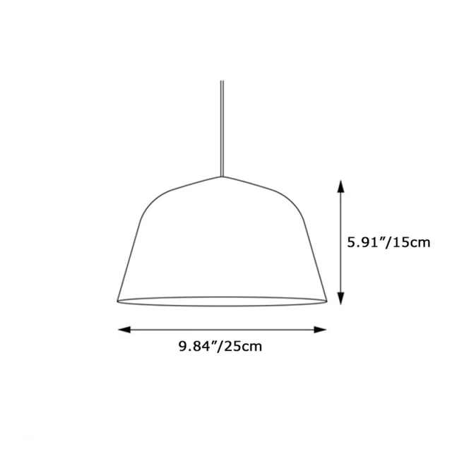 Minimalist White 1 Light Metal Pendant for Dining Room Kitchen Island