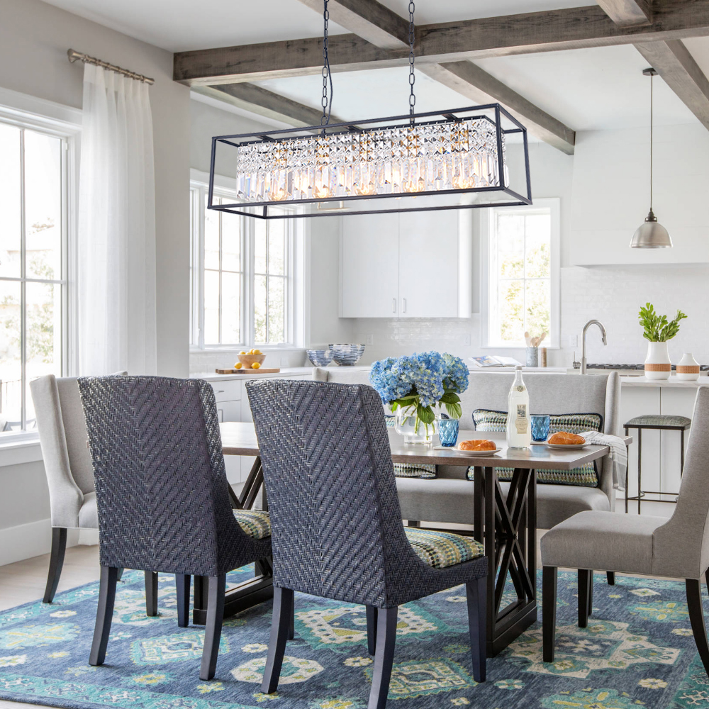 matte black dining room chandelier