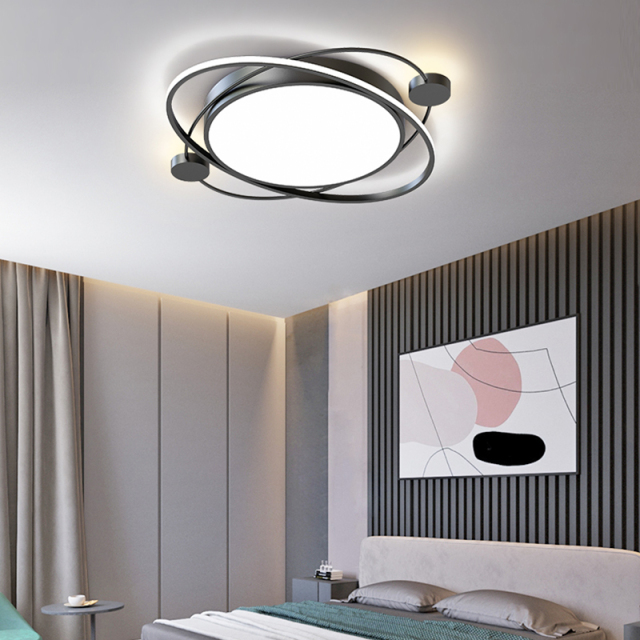 Satellite Orbit LED Ceiling Light in Black Dimmable LED Ceiling Light for Bedroom/Kids Room