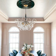 Modern Contemporary Cluster Glass Bubble Chandelier Hanging Light Fixture for Dining Room Living Room Bedroom
