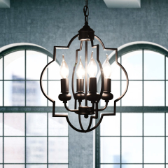 4-Light Lantern Modern Farmhouse Pendant Lighting