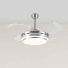 Mid-century Invisible LED Ceiling Fan With Remote Control